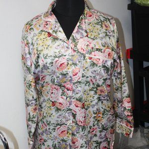 Kathryn Vintage Polyester blend floral print sleepshirt Large